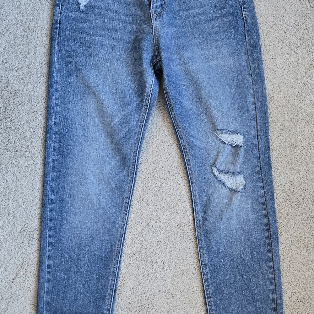 Maurices Light Blue Distressed Skinny Jeans